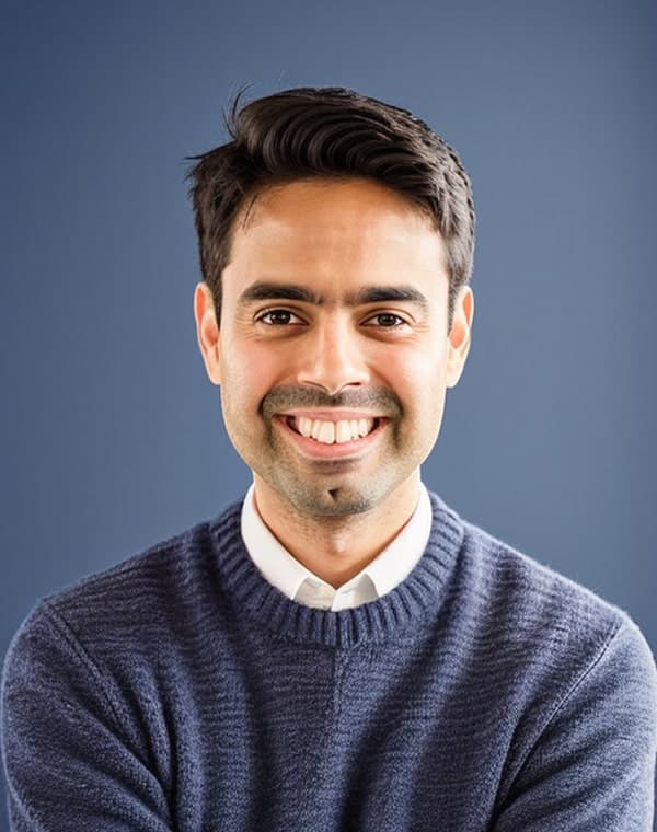 portrait of Sarvesh Baveja of Fundbox in front of grey background