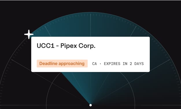 notification for upcoming UCC Lien
