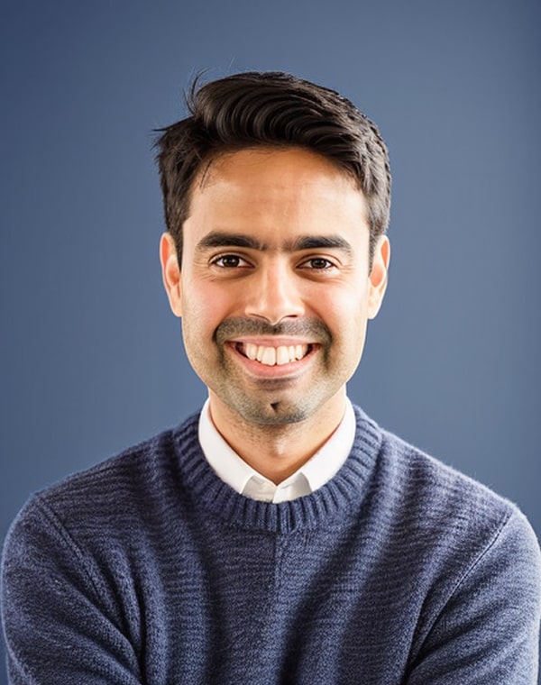portrait of Sarvesh Baveja of Fundbox in front of grey background