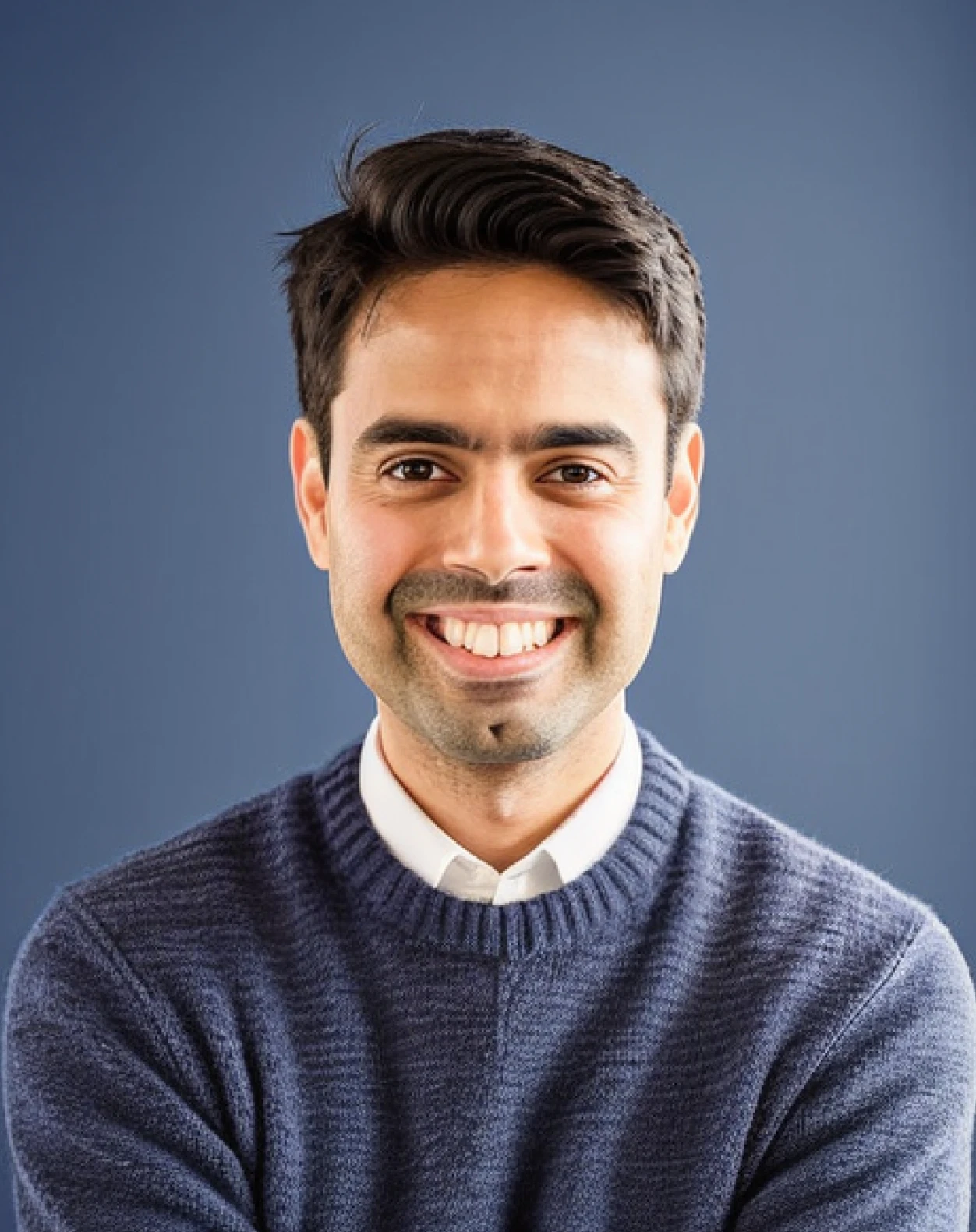 portrait of Sarvesh Baveja of fundbox in front of grey background