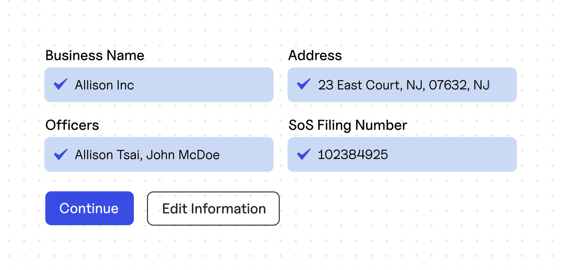 business onboarding form prefill