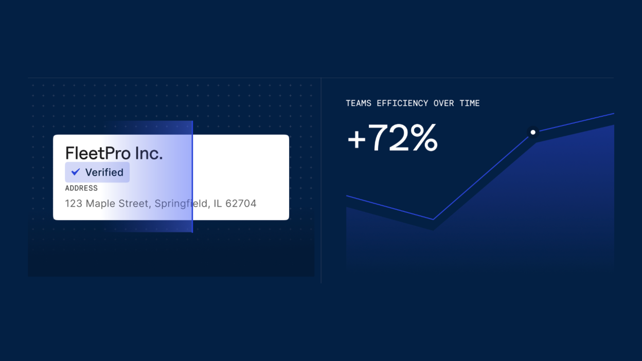 Graphic showing improved efficiency in the verification process